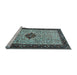 Sideview of Machine Washable Persian Light Blue Traditional Rug, wshtr2283lblu