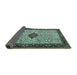 Sideview of Persian Turquoise Traditional Rug, tr2283turq