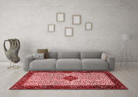 Machine Washable Persian Red Traditional Rug, wshtr2283red