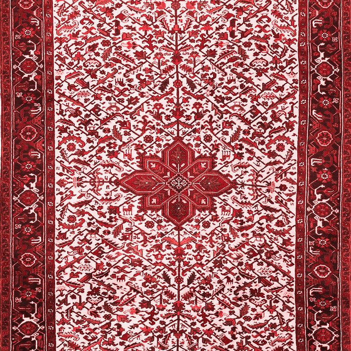 Machine Washable Persian Red Traditional Rug, wshtr2283red