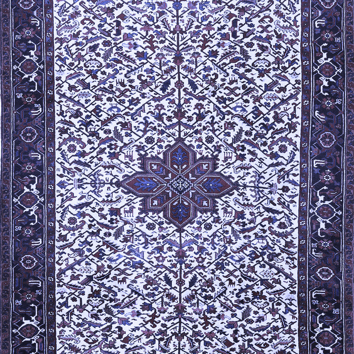Machine Washable Persian Blue Traditional Rug, wshtr2283blu