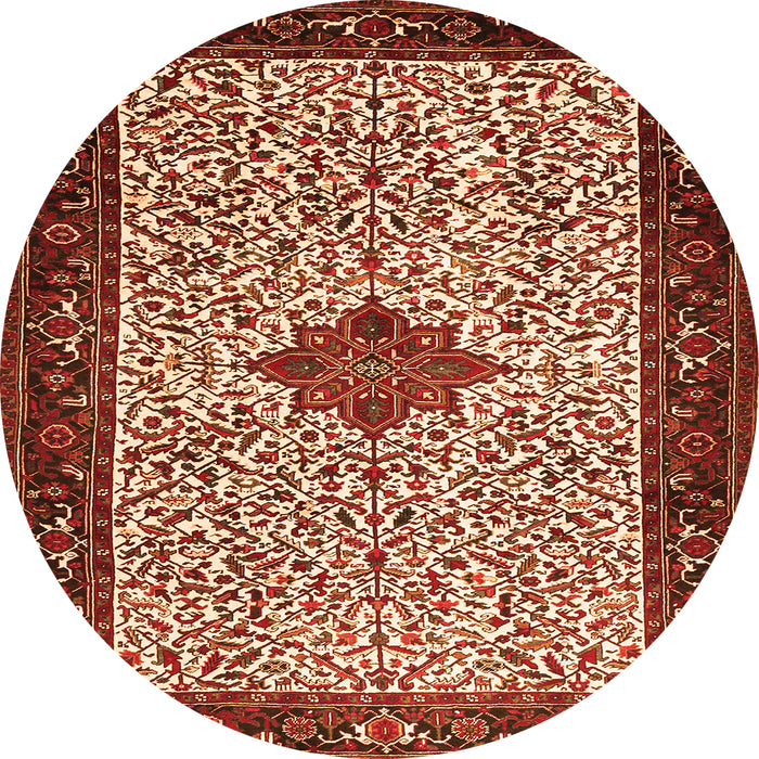 Machine Washable Persian Orange Traditional Area Rugs, wshtr2283org