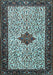 Machine Washable Persian Light Blue Traditional Rug, wshtr2283lblu