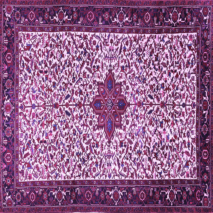 Square Persian Purple Traditional Rug, tr2283pur