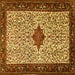 Square Persian Yellow Traditional Rug, tr2283yw