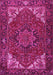 Machine Washable Persian Pink Traditional Rug, wshtr2284pnk