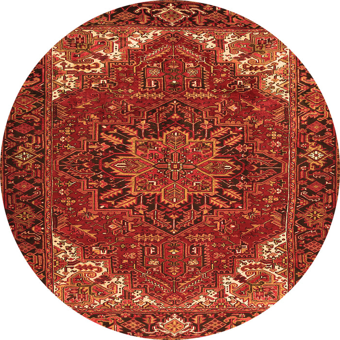 Machine Washable Persian Orange Traditional Area Rugs, wshtr2284org