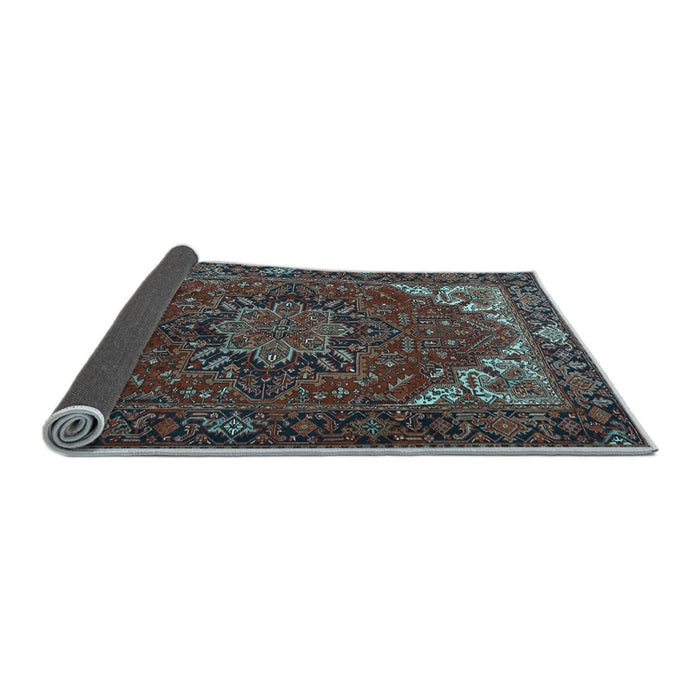 Sideview of Persian Light Blue Traditional Rug, tr2284lblu