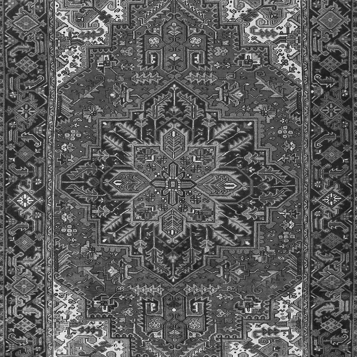 Serging Thickness of Machine Washable Persian Gray Traditional Rug, wshtr2284gry