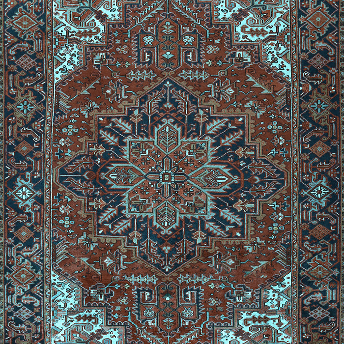 Machine Washable Persian Light Blue Traditional Rug, wshtr2284lblu