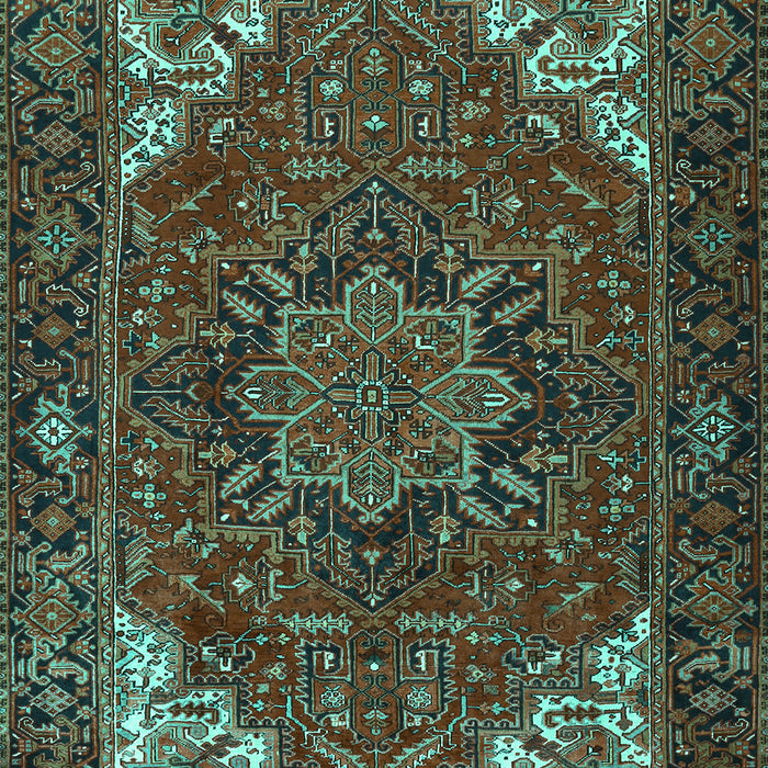 Machine Washable Persian Turquoise Traditional Area Rugs, wshtr2284turq