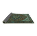 Sideview of Persian Turquoise Traditional Rug, tr2284turq