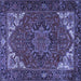 Square Persian Blue Traditional Rug, tr2284blu