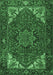 Machine Washable Persian Emerald Green Traditional Area Rugs, wshtr2284emgrn