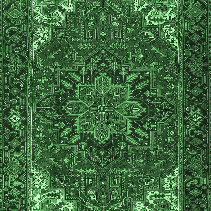 Machine Washable Persian Emerald Green Traditional Area Rugs, wshtr2284emgrn