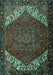 Machine Washable Persian Turquoise Traditional Area Rugs, wshtr2285turq