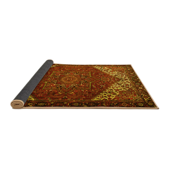 Sideview of Persian Yellow Traditional Rug, tr2285yw
