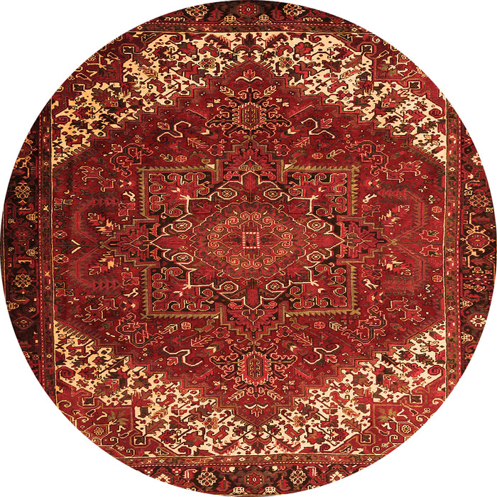 Machine Washable Persian Orange Traditional Area Rugs, wshtr2285org