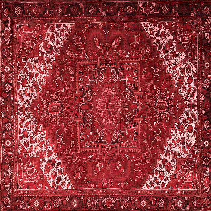Machine Washable Persian Red Traditional Rug, wshtr2285red