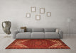 Machine Washable Persian Orange Traditional Area Rugs in a Living Room, wshtr2285org