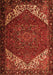 Serging Thickness of Machine Washable Persian Orange Traditional Area Rugs, wshtr2285org