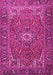 Machine Washable Persian Pink Traditional Rug, wshtr2286pnk