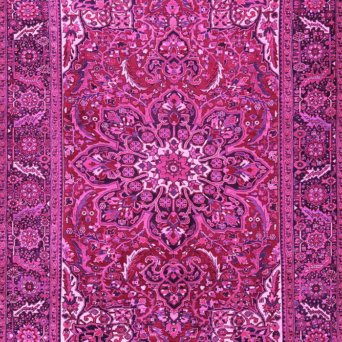 Machine Washable Persian Pink Traditional Rug, wshtr2286pnk