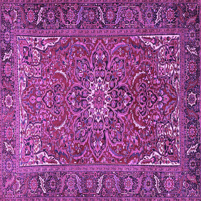 Square Persian Purple Traditional Rug, tr2286pur