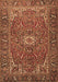 Machine Washable Persian Brown Traditional Rug, wshtr2286brn