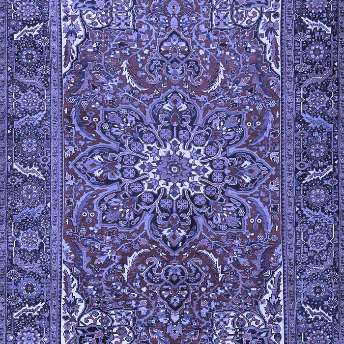 Machine Washable Persian Blue Traditional Rug, wshtr2286blu