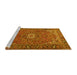 Sideview of Machine Washable Persian Yellow Traditional Rug, wshtr2286yw