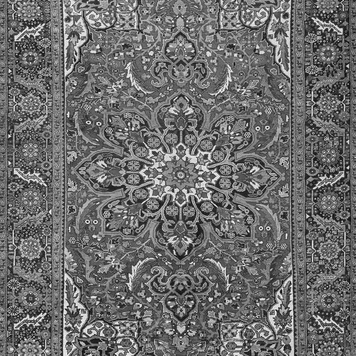 Serging Thickness of Machine Washable Persian Gray Traditional Rug, wshtr2286gry
