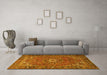 Machine Washable Persian Yellow Traditional Rug in a Living Room, wshtr2286yw