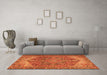 Machine Washable Persian Orange Traditional Area Rugs in a Living Room, wshtr2287org