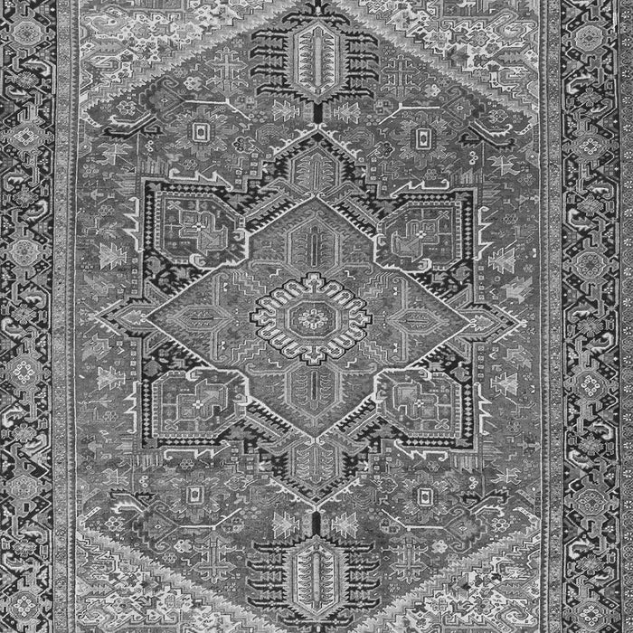 Serging Thickness of Machine Washable Persian Gray Traditional Rug, wshtr2287gry