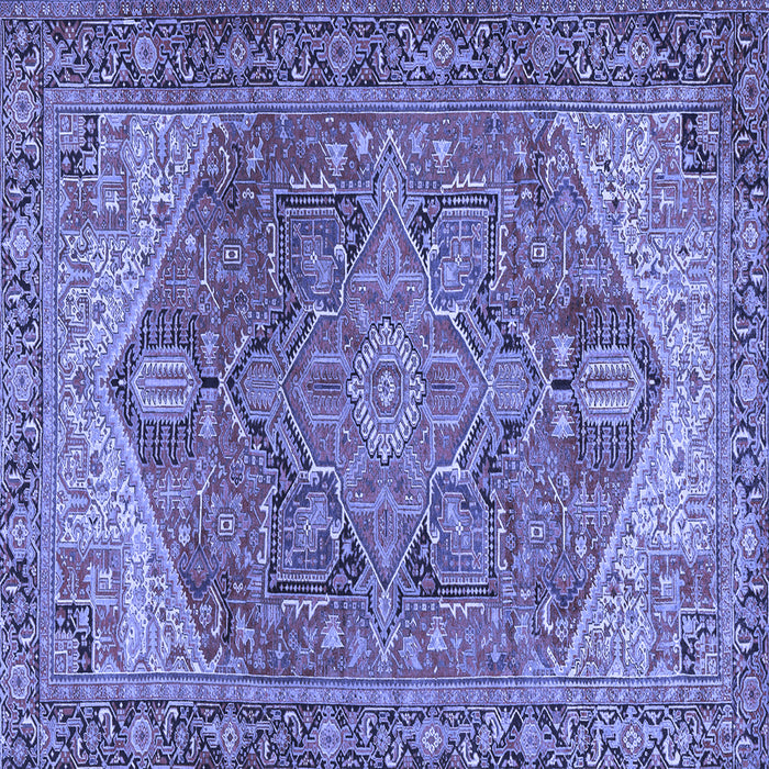 Square Persian Blue Traditional Rug, tr2287blu