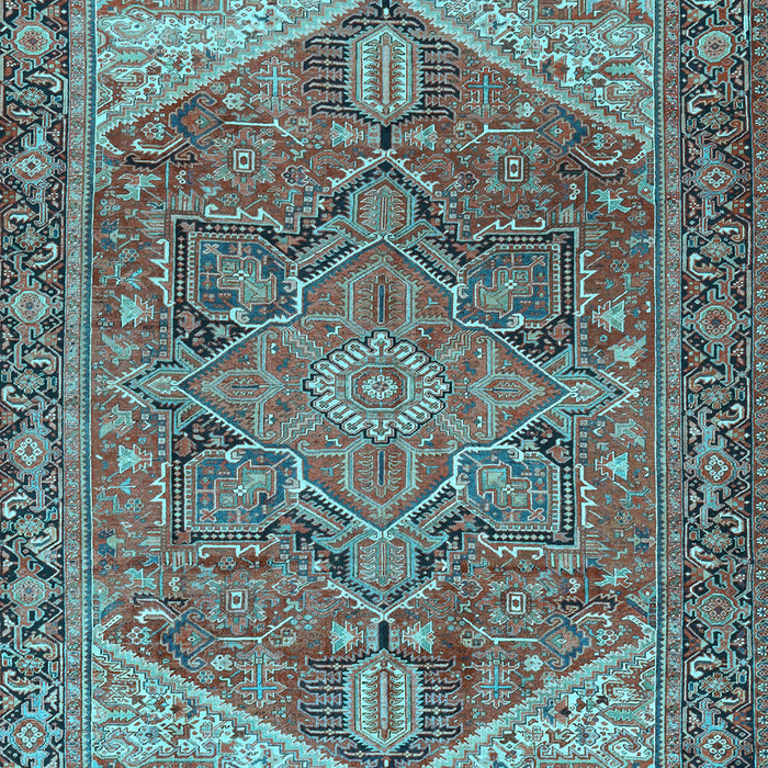 Machine Washable Persian Light Blue Traditional Rug, wshtr2287lblu