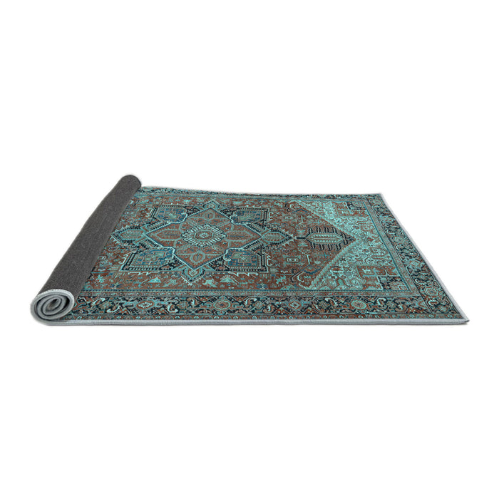 Sideview of Persian Light Blue Traditional Rug, tr2287lblu