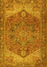 Machine Washable Persian Yellow Traditional Rug, wshtr2287yw