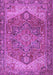 Machine Washable Persian Purple Traditional Area Rugs, wshtr2287pur