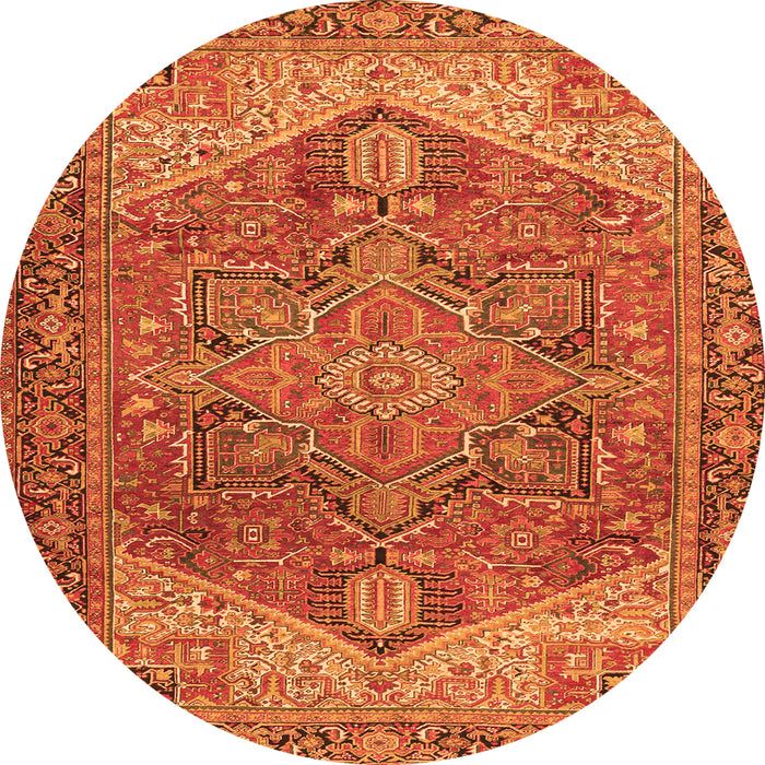 Machine Washable Persian Orange Traditional Area Rugs, wshtr2287org