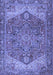 Machine Washable Persian Blue Traditional Rug, wshtr2287blu