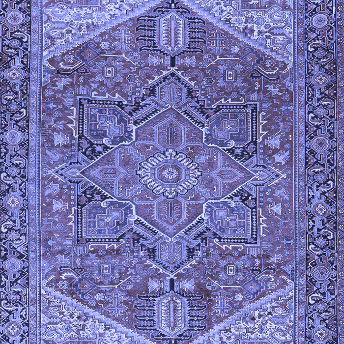 Machine Washable Persian Blue Traditional Rug, wshtr2287blu