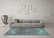 Machine Washable Persian Light Blue Traditional Rug in a Living Room, wshtr2287lblu