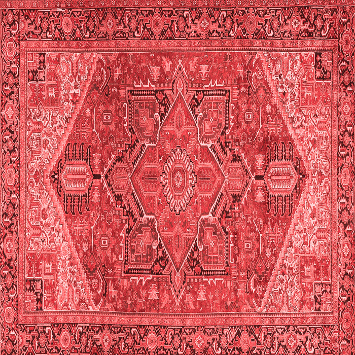 Machine Washable Persian Red Traditional Rug, wshtr2287red