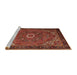 Sideview of Machine Washable Traditional Tomato Red Rug, wshtr2288