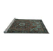 Sideview of Machine Washable Persian Light Blue Traditional Rug, wshtr2288lblu