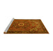 Sideview of Machine Washable Persian Yellow Traditional Rug, wshtr2288yw