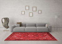 Machine Washable Persian Red Traditional Rug, wshtr2288red