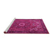 Sideview of Machine Washable Persian Pink Traditional Rug, wshtr2288pnk